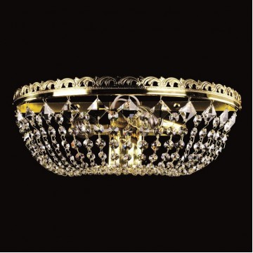 Бра Artglass PERLA CE, 2xE14x40W, золото, прозрачный, металл, хрусталь Artglass Crystal Exclusive