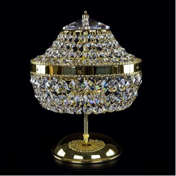 Настольная лампа Artglass PENNY CE, 3xE14x40W, золото, прозрачный, металл, хрусталь Artglass Crystal Exclusive - миниатюра 1
