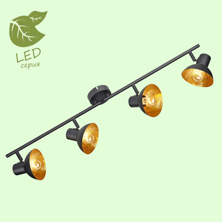 Потолочный светильник с регулировкой направления света Lussole Loft Louisville GRLSP-9976, IP21, 4xE14x6W