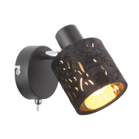 Настенный светильник с регулировкой направления света Globo Troy 54121-1, 1xE14x8W, металл, текстиль - миниатюра 3