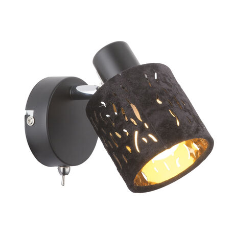 Настенный светильник с регулировкой направления света Globo Troy 54121-1, 1xE14x8W, металл, текстиль