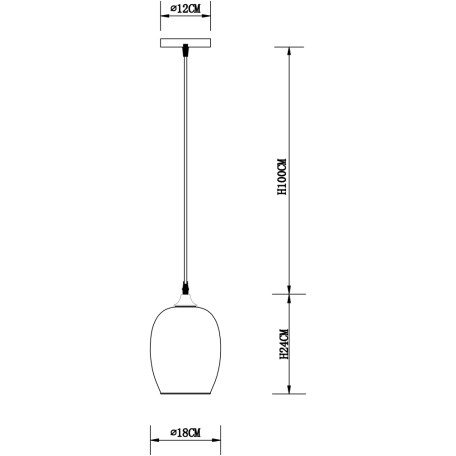 Схема с размерами Arte Lamp A4344SP-1AB
