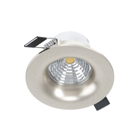 Встраиваемый светодиодный светильник Eglo Saliceto 98244, LED 6W 2700K 380lm, никель, металл - миниатюра 1