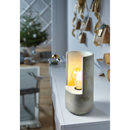 Настольная лампа Eglo Trend & Vintage Loft Lynton 49111, 1xE27x60W, серый, бетон - миниатюра 2