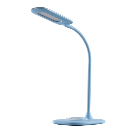 Настольная светодиодная лампа De Markt Ракурс 631036801, LED 6,5W 4000K 480lm, голубой, пластик