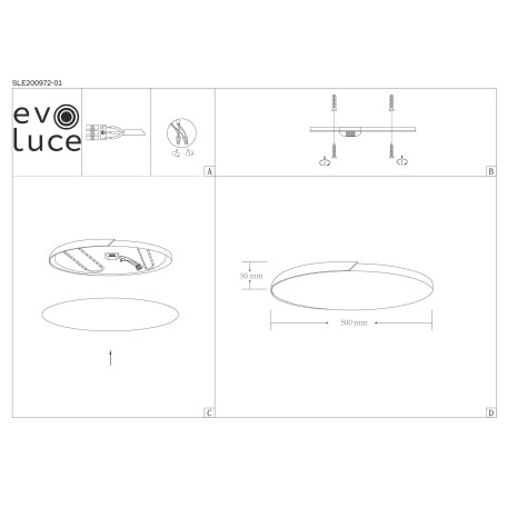 Схема с размерами Evoluce SLE200972-01