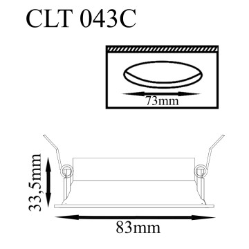 Встраиваемый светильник Crystal Lux CLT 043C WH 1401/102, IP44, 1xGU10 белый металл - миниатюра 2
