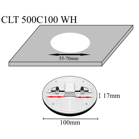 Схема с размерами Crystal Lux 1400/193