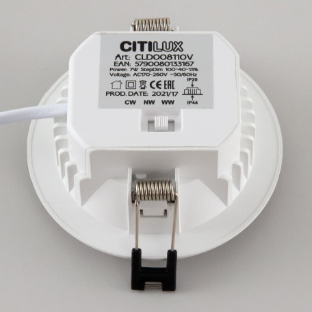 Встраиваемый светодиодный светильник Citilux Акви CLD008110V, IP44, LED 7W 600lm - миниатюра 16