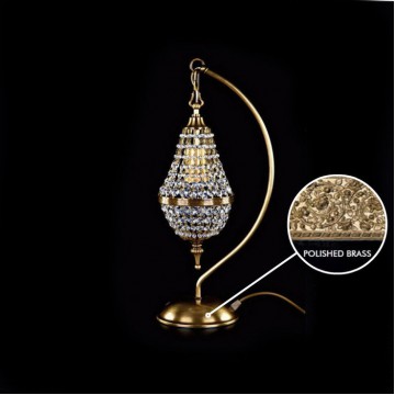 Настольная лампа Artglass ROBYN POLISHED CE, 1xE14x60W, золото, прозрачный, металл, хрусталь Artglass Crystal Exclusive - миниатюра 1