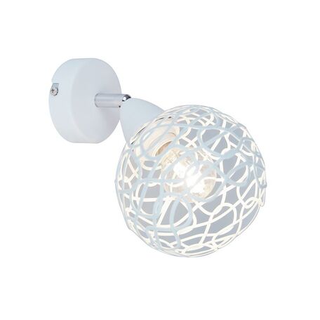 Настенный светильник с регулировкой направления света Zumaline Olten R5017002-1R, 1xE14x40W, белый, металл, металл со стеклом - фото 1