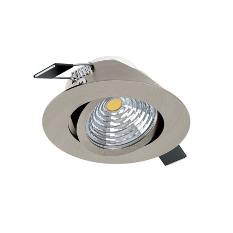 Встраиваемый светодиодный светильник Eglo Saliceto 98307, LED 6W 4000K 450lm, никель, металл
