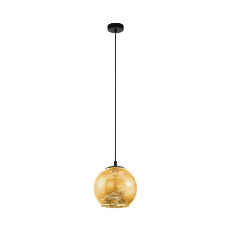 Подвесной светильник Eglo Albaraccin 98523, 1xE27x40W, черный, золото, металл, стекло