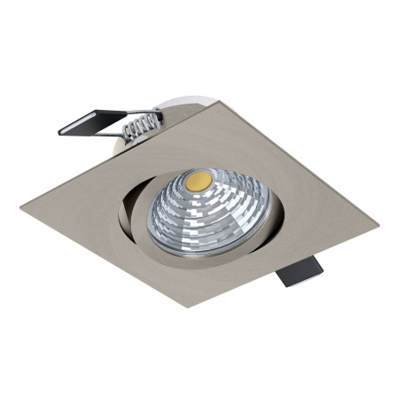 Встраиваемый светодиодный светильник Eglo Saliceto 98304, LED 6W 2700K 380lm, никель, металл