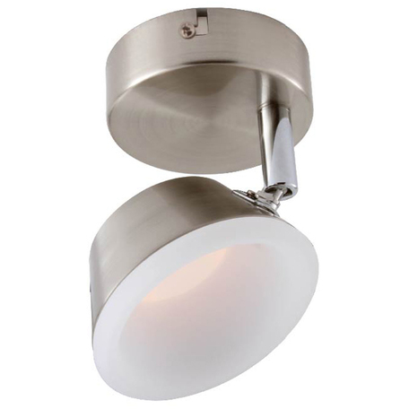 Потолочный светодиодный светильник с регулировкой направления света Toplight Jenifer TL1238Y-01SN, LED 5W, никель, белый с никелем, металл, металл с пластиком