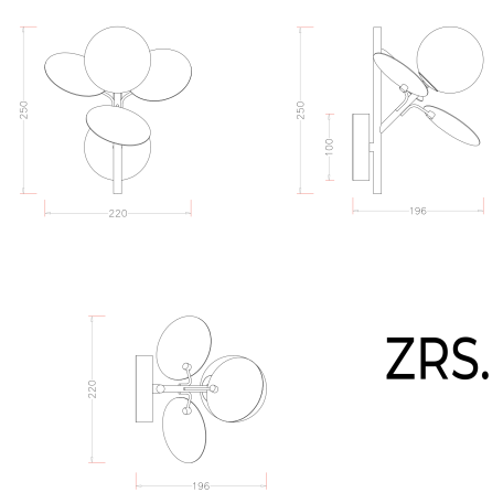 Схема с размерами Zortes ZRS.01201.01