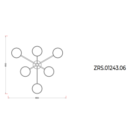 Схема с размерами Zortes ZRS.01243.06