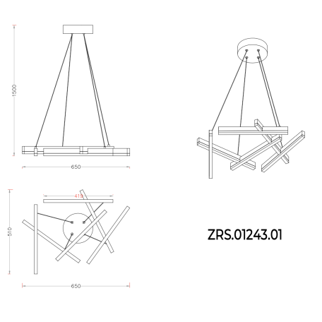 Схема с размерами Zortes ZRS.01243.01