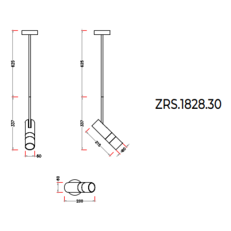 Схема с размерами Zortes ZRS.1828.30