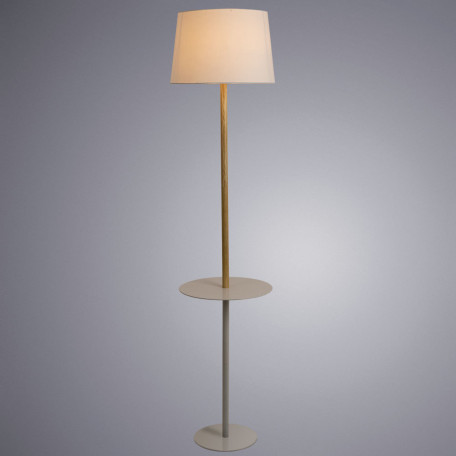 Торшер со столиком Arte Lamp Connor A2102PN-1WH, 1xE27x60W - миниатюра 2