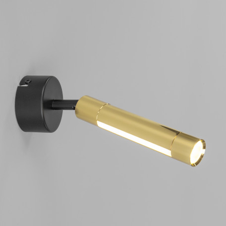 Настенный светильник с регулировкой направления света Eurosvet Strong 20084/1 LED черный/золото (a047508)