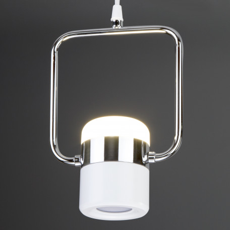 Подвесной светодиодный светильник Eurosvet Oskar 50165/1 LED хром/белый (a044562), LED 9W 4200K 380lm CRI>80 - миниатюра 3