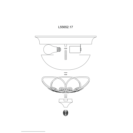 Схема с размерами L'Arte Luce L55652.17