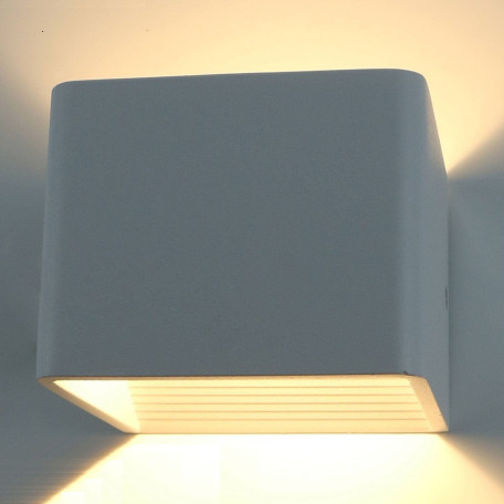 Настенный светодиодный светильник Arte Lamp Instyle Scatola A1423AP-1GY, LED 5W 3000K 300lm CRI≥80, серый, металл - миниатюра 1