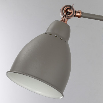 Бра с регулировкой направления света Arte Lamp Braccio A2055AP-1GY, 1xE27x60W, серый с медью, серый, металл - миниатюра 3