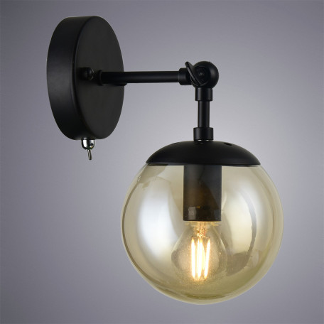 Настенный светильник с регулировкой направления света Arte Lamp Bolla A1664AP-1BK, 1xE14x60W - миниатюра 2