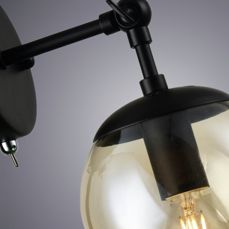 Настенный светильник с регулировкой направления света Arte Lamp Bolla A1664AP-1BK, 1xE14x60W - миниатюра 3