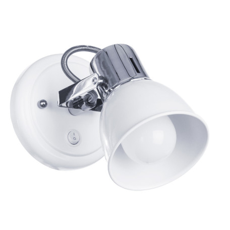 Настенный светильник с регулировкой направления света Arte Lamp Jovi A1677AP-1WH, 1xE14x40W, белый, металл