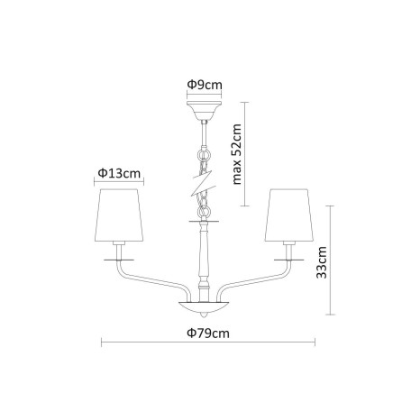 Схема с размерами Arte Lamp A1048LM-10CC