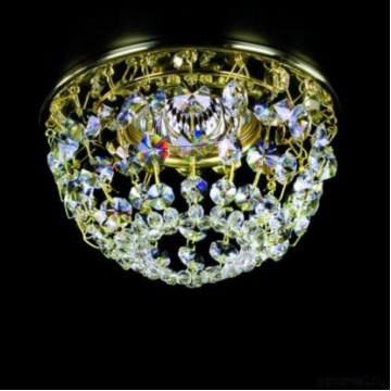 Встраиваемый светильник Artglass SPOT 08 CE, 1xGU10x35W, золото, прозрачный с золотом, прозрачный, металл, хрусталь Artglass Crystal Exclusive