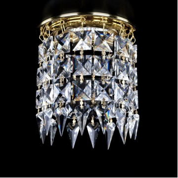 Встраиваемый светильник Artglass SPOT 12 CE, 1xGU10x35W, золото, прозрачный с золотом, прозрачный, металл, хрусталь Artglass Crystal Exclusive - миниатюра 1
