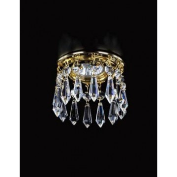 Встраиваемый светильник Artglass SPOT 17 SP, 1xGU10x35W, золото, прозрачный, металл, кристаллы SPECTRA Swarovski