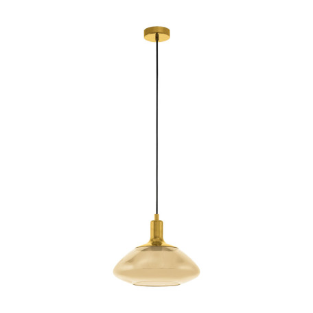 Подвесной светильник Eglo Torrontes 98619, 1xE27x60W, золото, янтарь, металл, стекло - миниатюра 1