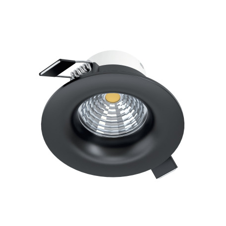 Встраиваемый светодиодный светильник Eglo Saliceto 98607, LED 6W 2700K 380lm, черный, металл