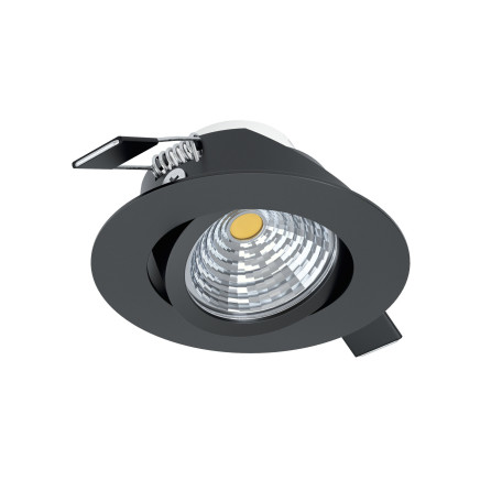 Встраиваемый светодиодный светильник Eglo Saliceto 98609, LED 6W 2700K 380lm, черный, металл