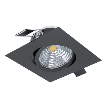 Встраиваемый светодиодный светильник Eglo Saliceto 98611, LED 6W 2700K 380lm, черный, металл