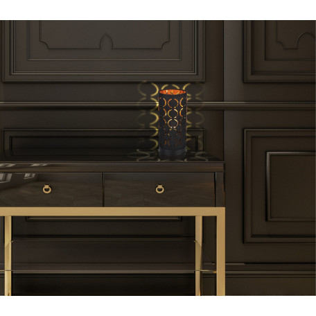 Настольная лампа Globo Harald 15329T, 1xE14x40W, черный, черный с золотом, металл, текстиль - миниатюра 3