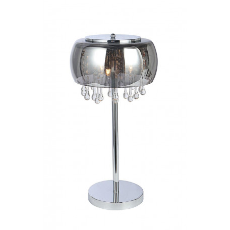 Настольная светодиодная лампа Globo Kalla 15809T, LED 28W, хром, дымчатый, прозрачный, металл, пластик, стекло