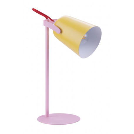 Настольная лампа Globo Tara 24811Y, 1xE14x25W, розовый, желтый, металл - миниатюра 2