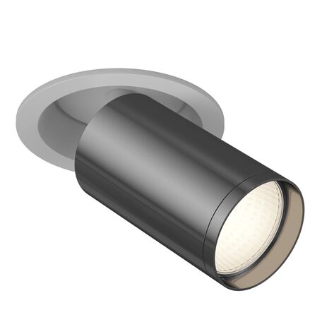 Встраиваемый светильник с регулировкой направления света Maytoni Focus S C048CL-1WGF, 1xGU10x10W, белый, темно-серый, металл