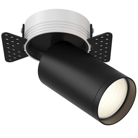 Встраиваемый светильник с регулировкой направления света Maytoni Focus S C058CL-1B, 1xGU10x10W, черный, металл