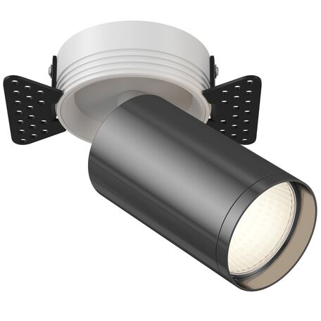 Встраиваемый светильник с регулировкой направления света Maytoni Focus S C058CL-1WGF, 1xGU10x10W, белый, темно-серый, металл