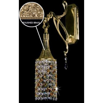 Бра Artglass SERENA I. POLISHED CE, 1xE14x40W, золото, прозрачный, металл, хрусталь Artglass Crystal Exclusive