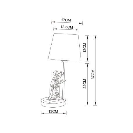 Схема с размерами Arte Lamp A4420LT-1GO