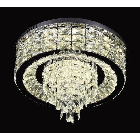 Потолочная светодиодная люстра Lumina Deco Piatto DDC 6892-500, LED 120W, прозрачный, хрусталь - миниатюра 1