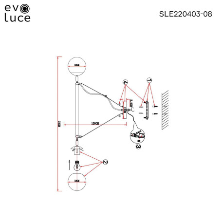 Схема с размерами Evoluce SLE220403-08